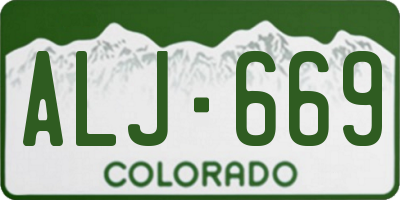 CO license plate ALJ669