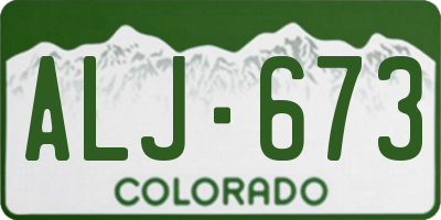 CO license plate ALJ673