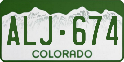 CO license plate ALJ674