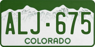 CO license plate ALJ675