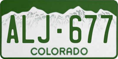 CO license plate ALJ677