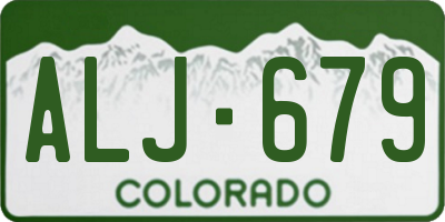 CO license plate ALJ679