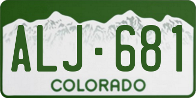 CO license plate ALJ681