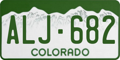 CO license plate ALJ682