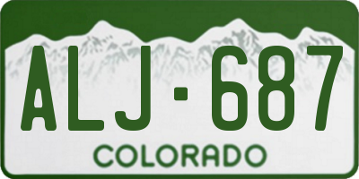 CO license plate ALJ687