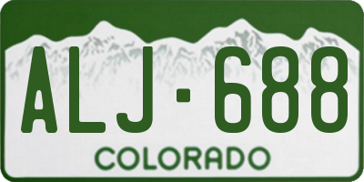 CO license plate ALJ688