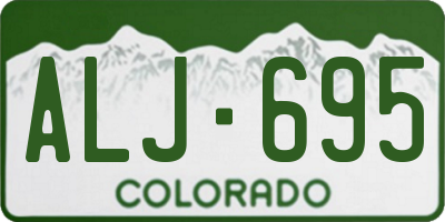 CO license plate ALJ695