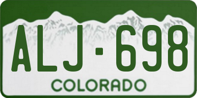 CO license plate ALJ698