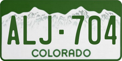 CO license plate ALJ704