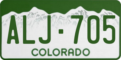 CO license plate ALJ705