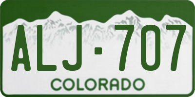 CO license plate ALJ707