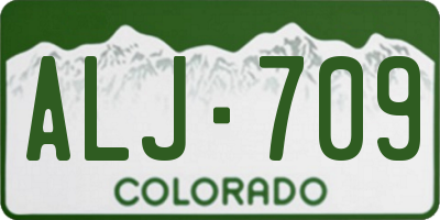 CO license plate ALJ709