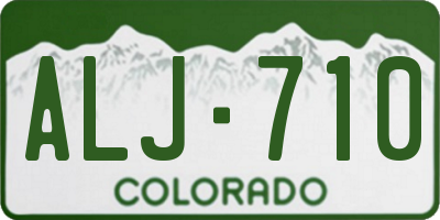CO license plate ALJ710