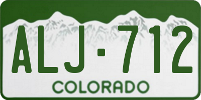 CO license plate ALJ712