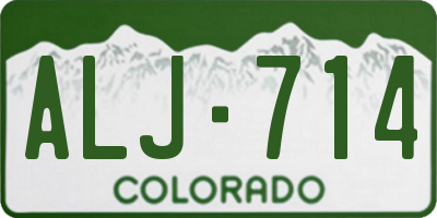 CO license plate ALJ714