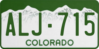CO license plate ALJ715