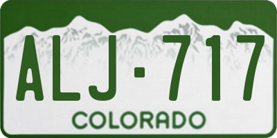 CO license plate ALJ717