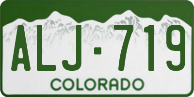 CO license plate ALJ719