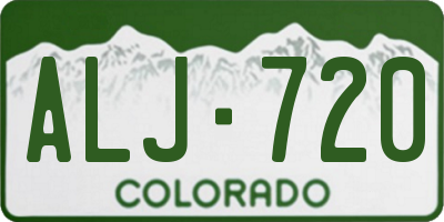 CO license plate ALJ720