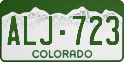 CO license plate ALJ723