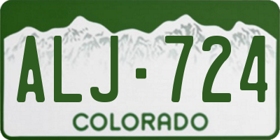 CO license plate ALJ724
