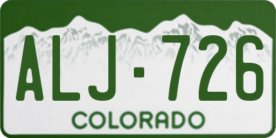 CO license plate ALJ726
