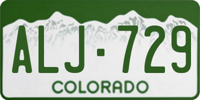 CO license plate ALJ729