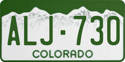 CO license plate ALJ730