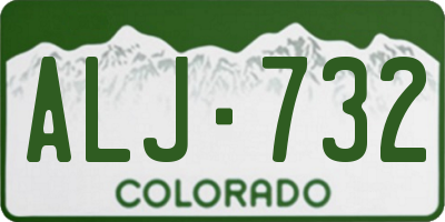 CO license plate ALJ732