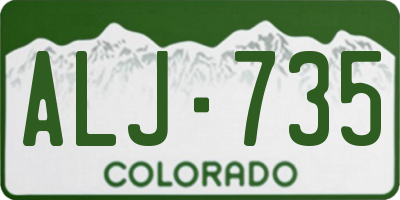CO license plate ALJ735