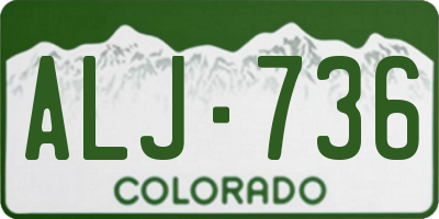 CO license plate ALJ736