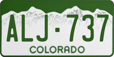 CO license plate ALJ737