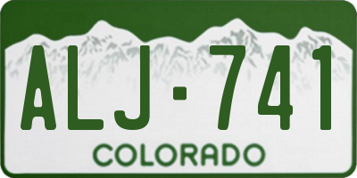 CO license plate ALJ741