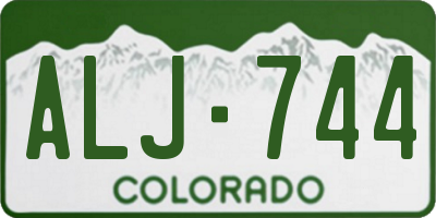 CO license plate ALJ744