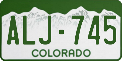 CO license plate ALJ745