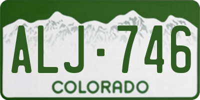 CO license plate ALJ746