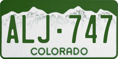 CO license plate ALJ747