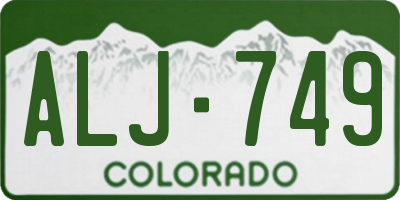 CO license plate ALJ749