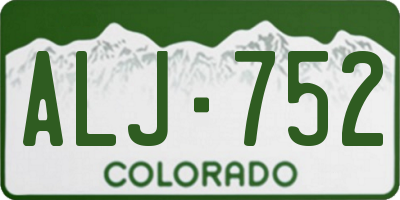 CO license plate ALJ752