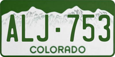 CO license plate ALJ753