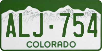 CO license plate ALJ754