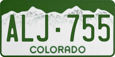 CO license plate ALJ755