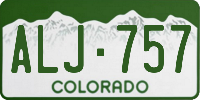 CO license plate ALJ757