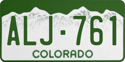 CO license plate ALJ761