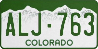 CO license plate ALJ763