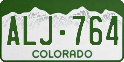 CO license plate ALJ764