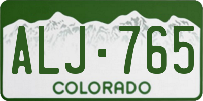 CO license plate ALJ765