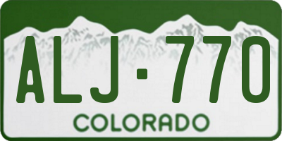 CO license plate ALJ770