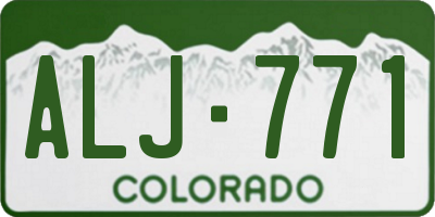 CO license plate ALJ771