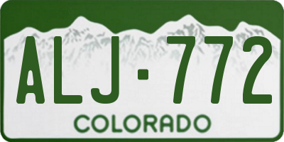 CO license plate ALJ772